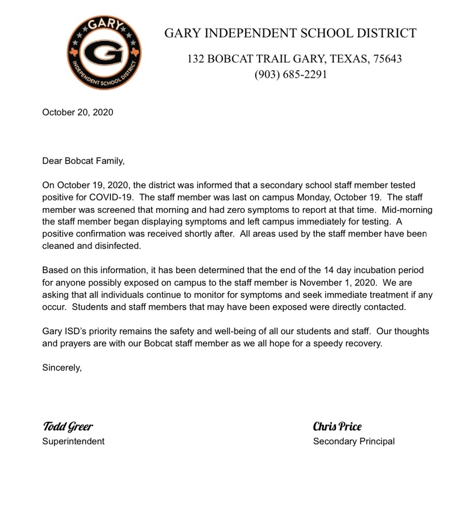 covid letter