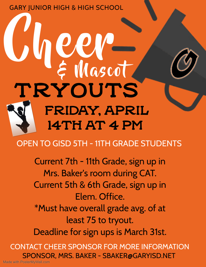 Cheer Tryout Flyer