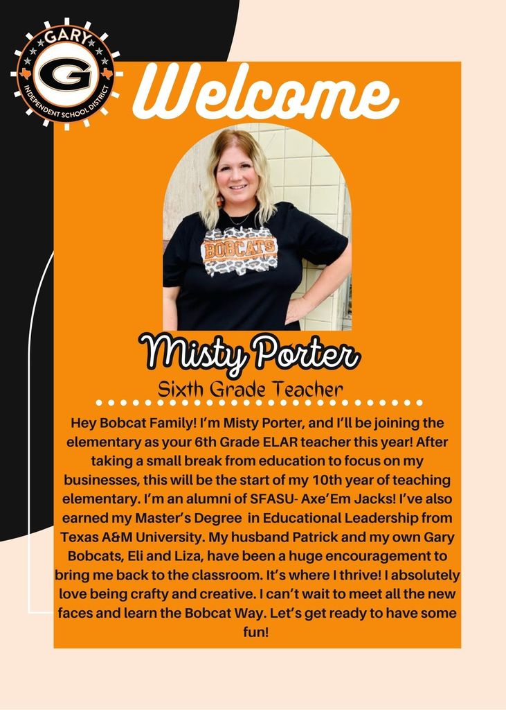 New Teacher Flyer - M. Porter